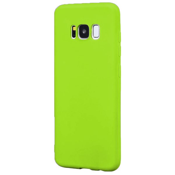 Husa protectie, interior de catifea, compatibila cu Samsung Galaxy S8 Plus, FONIX BloomShield, silicon, margini ridicate, slim, Verde neon5