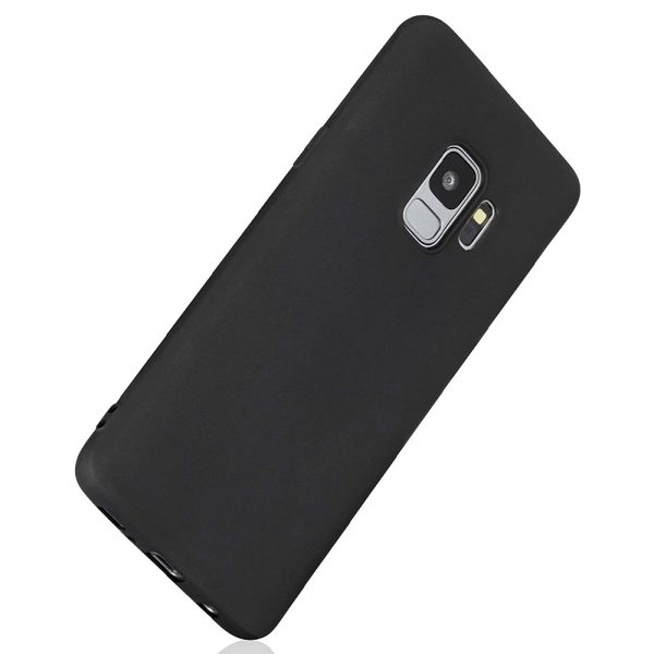 Husa protectie, interior de catifea, compatibila cu Samsung Galaxy S9, FONIX BloomShield, silicon, margini ridicate, slim, Negru