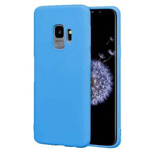 Husa protectie, interior de catifea, compatibila cu Samsung Galaxy S9, FONIX BloomShield, silicon, margini ridicate, slim, Albastru