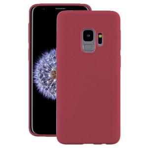 Husa protectie, interior de catifea, compatibila cu Samsung Galaxy S9, FONIX BloomShield, silicon, margini ridicate, slim, Visiniu2