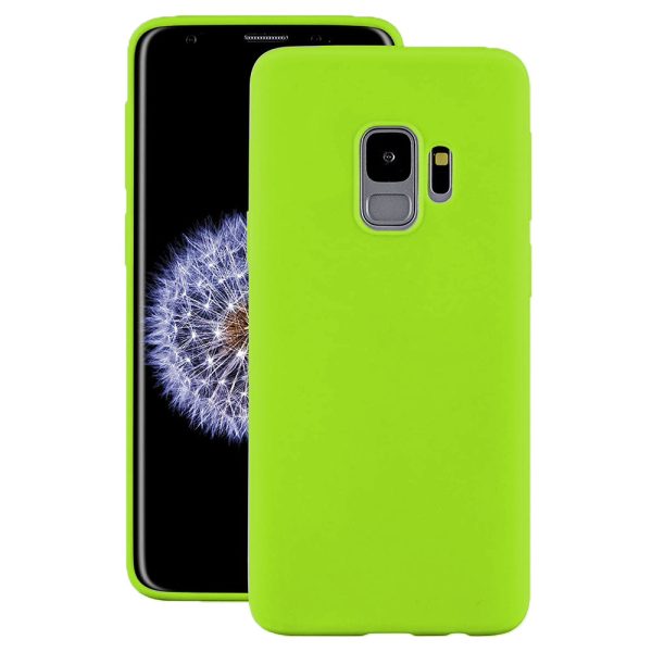 Husa protectie, interior de catifea, compatibila cu Samsung Galaxy S9, FONIX BloomShield, silicon, margini ridicate, slim, Verde neon2