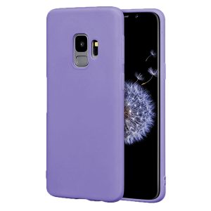 Husa protectie, interior de catifea, compatibila cu Samsung Galaxy S9, FONIX BloomShield, silicon, margini ridicate, slim, Mov