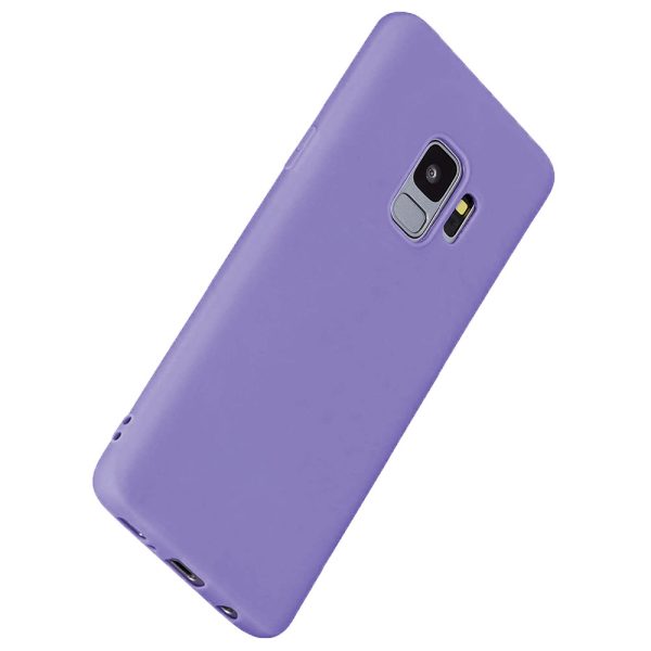 Husa protectie, interior de catifea, compatibila cu Samsung Galaxy S9, FONIX BloomShield, silicon, margini ridicate, slim, Mov