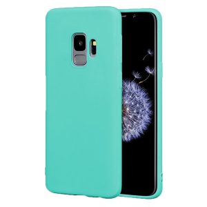 Husa protectie, interior de catifea, compatibila cu Samsung Galaxy S9, FONIX BloomShield, silicon, margini ridicate, slim, Turcoaz