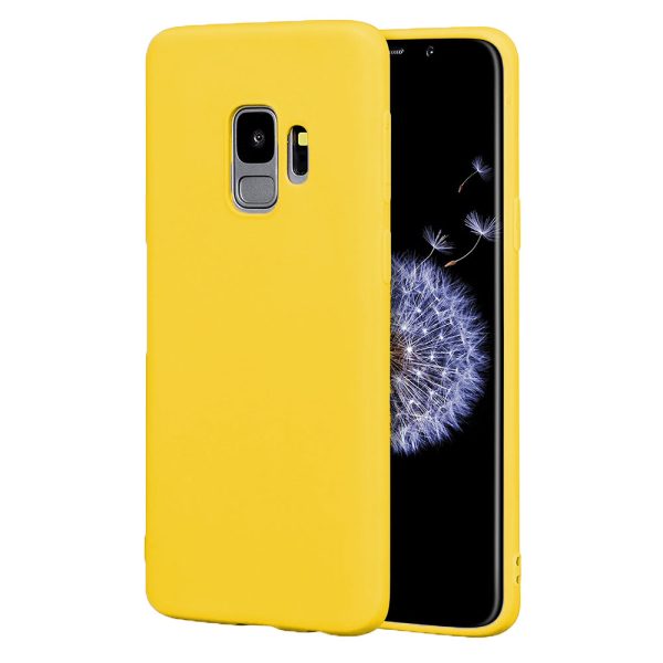 Husa protectie, interior de catifea, compatibila cu Samsung Galaxy S9, FONIX BloomShield, silicon, margini ridicate, slim, Galben