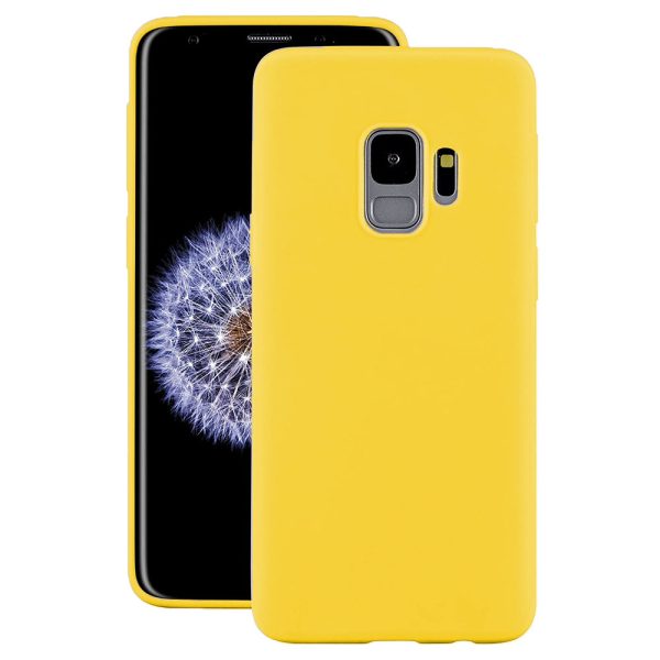 Husa protectie, interior de catifea, compatibila cu Samsung Galaxy S9, FONIX BloomShield, silicon, margini ridicate, slim, Galben2