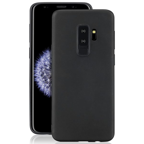 Husa protectie, interior de catifea, compatibila cu Samsung Galaxy S9 Plus, FONIX BloomShield, silicon, margini ridicate, slim, Negru2