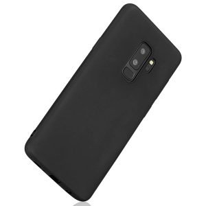 Husa protectie, interior de catifea, compatibila cu Samsung Galaxy S9 Plus, FONIX BloomShield, silicon, margini ridicate, slim, Negru