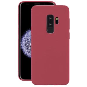 Husa protectie, interior de catifea, compatibila cu Samsung Galaxy S9 Plus, FONIX BloomShield, silicon, margini ridicate, slim, Visiniu2