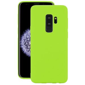 Husa protectie, interior de catifea, compatibila cu Samsung Galaxy S9 Plus, FONIX BloomShield, silicon, margini ridicate, slim, Verde neon2