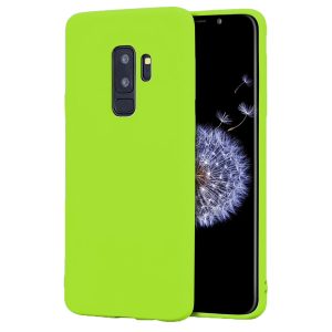 Husa protectie, interior de catifea, compatibila cu Samsung Galaxy S9 Plus, FONIX BloomShield, silicon, margini ridicate, slim, Verde neon