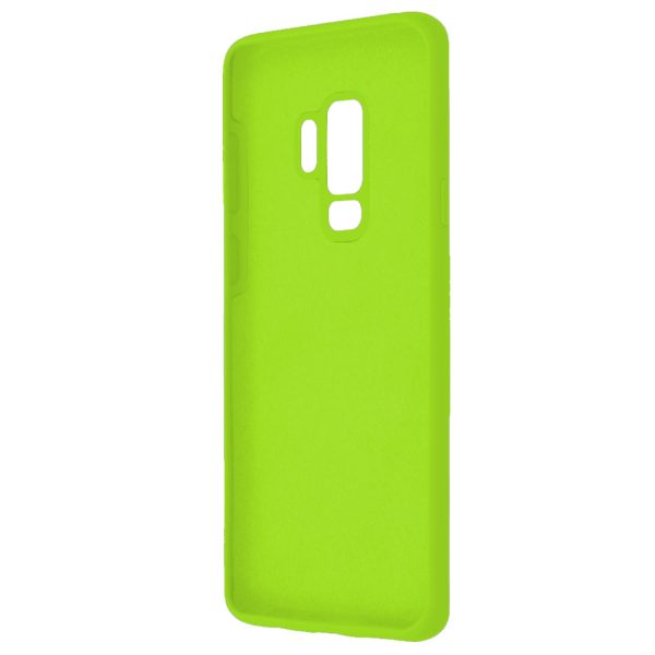 Husa protectie, interior de catifea, compatibila cu Samsung Galaxy S9 Plus, FONIX BloomShield, silicon, margini ridicate, slim, Verde neon4