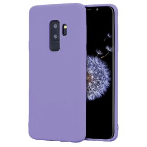 Husa protectie, interior de catifea, compatibila cu Samsung Galaxy S9 Plus, FONIX BloomShield, silicon, margini ridicate, slim, Mov