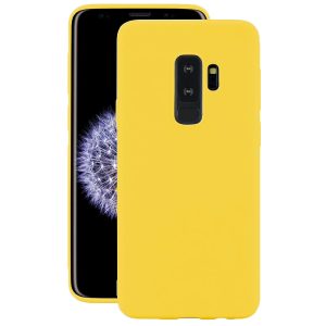 Husa protectie, interior de catifea, compatibila cu Samsung Galaxy S9 Plus, FONIX BloomShield, silicon, margini ridicate, slim, Galben2