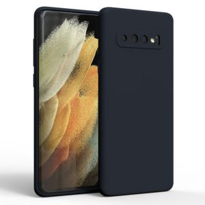 Husa protectie, interior de catifea, compatibila cu Samsung Galaxy S10, FONIX BloomShield, silicon, margini ridicate, slim, Negru