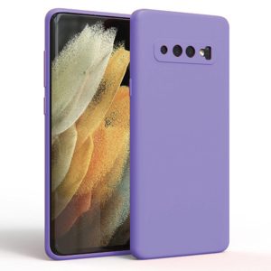 Husa protectie, interior de catifea, compatibila cu Samsung Galaxy S10, FONIX BloomShield, silicon, margini ridicate, slim, Mov