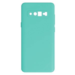 Husa protectie, interior de catifea, compatibila cu Samsung Galaxy S10, FONIX BloomShield, silicon, margini ridicate, slim, Turcoaz2