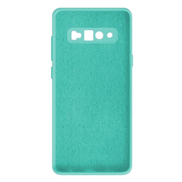 Husa protectie, interior de catifea, compatibila cu Samsung Galaxy S10, FONIX BloomShield, silicon, margini ridicate, slim, Turcoaz3