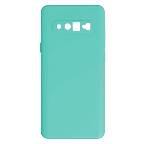 Husa protectie, interior de catifea, compatibila cu Samsung Galaxy S10 Plus, FONIX BloomShield, silicon, margini ridicate, slim, Turcoaz2