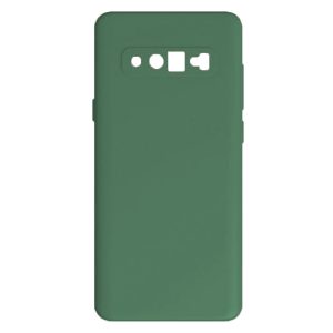 Husa protectie, interior de catifea, compatibila cu Samsung Galaxy S10 Plus, FONIX BloomShield, silicon, margini ridicate, slim, Verde inchis2