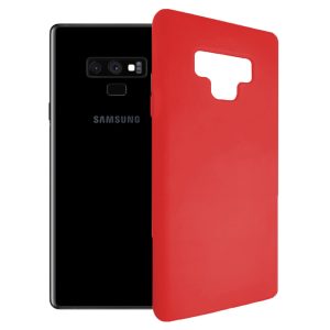 Husa protectie, interior de catifea, compatibila cu Samsung Galaxy Note 9, FONIX BloomShield, silicon, margini ridicate, slim, Rosu