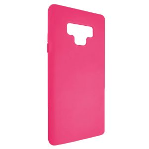 Husa protectie, interior de catifea, compatibila cu Samsung Galaxy Note 9, FONIX BloomShield, silicon, margini ridicate, slim, Roz neon