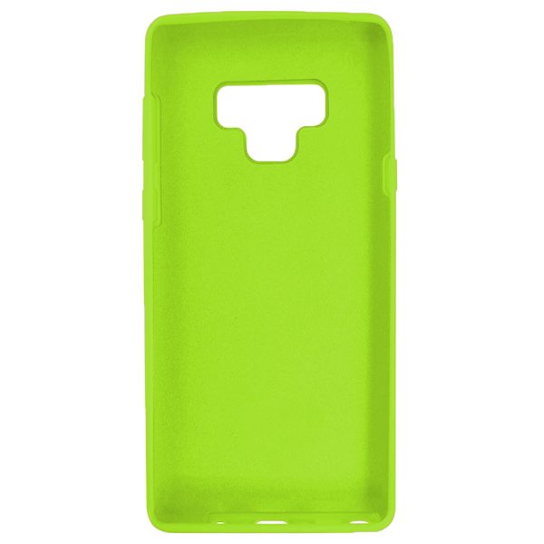 Husa protectie, interior de catifea, compatibila cu Samsung Galaxy Note 9, FONIX BloomShield, silicon, margini ridicate, slim, Verde neon2