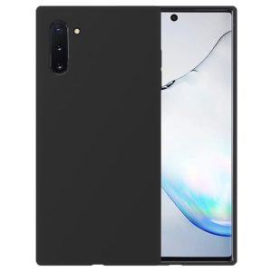 Husa protectie, interior de catifea, compatibila cu Samsung Galaxy Note 10, FONIX BloomShield, silicon, margini ridicate, slim, Negru