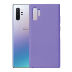 Husa protectie, interior de catifea, compatibila cu Samsung Galaxy Note 10 Plus, FONIX BloomShield, silicon, margini ridicate, slim, Mov