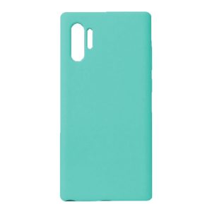 Husa protectie, interior de catifea, compatibila cu Samsung Galaxy Note 10 Plus, FONIX BloomShield, silicon, margini ridicate, slim, Turcoaz