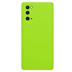 Husa protectie, interior de catifea, compatibila cu Samsung Galaxy Note 20, FONIX BloomShield, silicon, margini ridicate, slim, Verde neon3