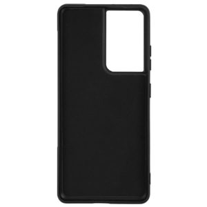 Husa protectie, interior de catifea, compatibila cu Samsung Galaxy S21 Ultra, FONIX BloomShield, silicon, margini ridicate, slim, Negru intens2