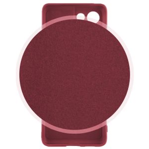 Husa protectie, interior de catifea, compatibila cu Samsung Galaxy S21 Ultra, FONIX BloomShield, silicon, margini ridicate, slim, Burgundy