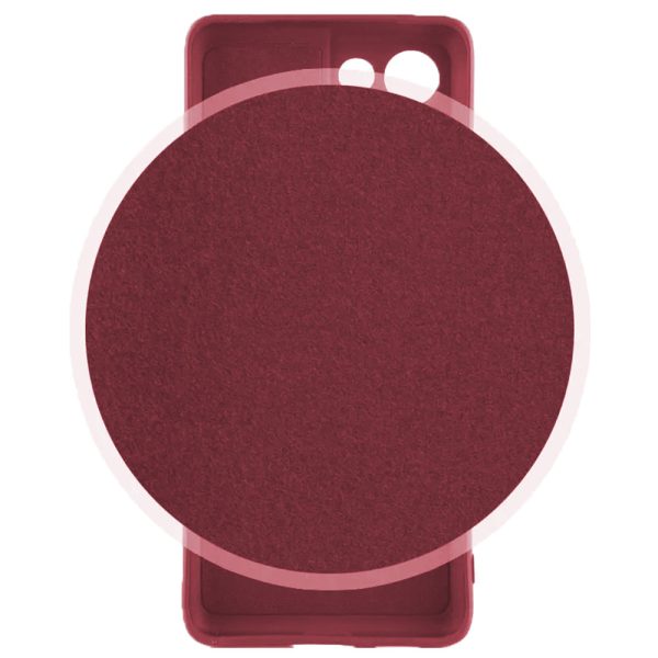 Husa protectie, interior de catifea, compatibila cu Samsung Galaxy S21 Ultra, FONIX BloomShield, silicon, margini ridicate, slim, Burgundy