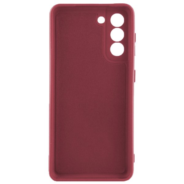 Husa protectie, interior de catifea, compatibila cu Samsung Galaxy S22, FONIX BloomShield, silicon, margini ridicate, slim, Visiniu2