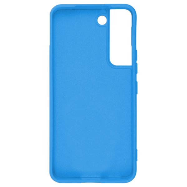 Husa protectie, interior de catifea, compatibila cu Samsung Galaxy S22, FONIX BloomShield, silicon, margini ridicate, slim, Albastru2