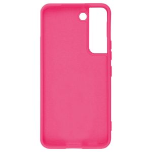 Husa protectie, interior de catifea, compatibila cu Samsung Galaxy S22, FONIX BloomShield, silicon, margini ridicate, slim, Roz neon2