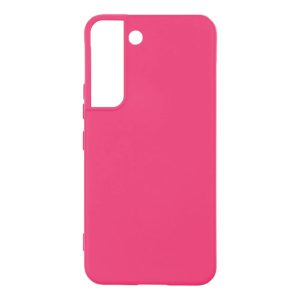 Husa protectie, interior de catifea, compatibila cu Samsung Galaxy S22, FONIX BloomShield, silicon, margini ridicate, slim, Roz neon3