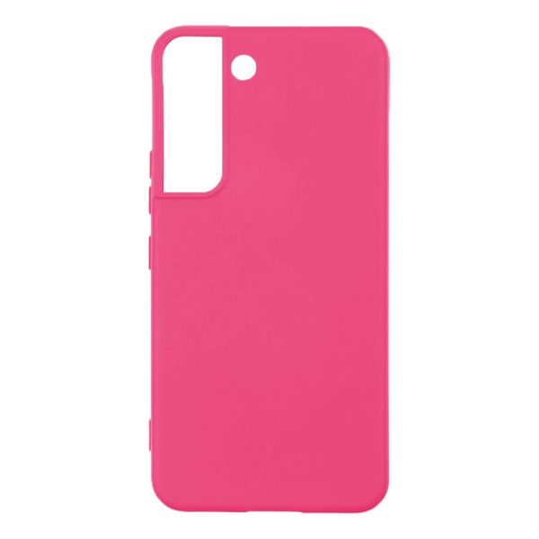 Husa protectie, interior de catifea, compatibila cu Samsung Galaxy S22, FONIX BloomShield, silicon, margini ridicate, slim, Roz neon3