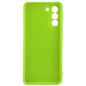 Husa protectie, interior de catifea, compatibila cu Samsung Galaxy S22, FONIX BloomShield, silicon, margini ridicate, slim, Verde neon2