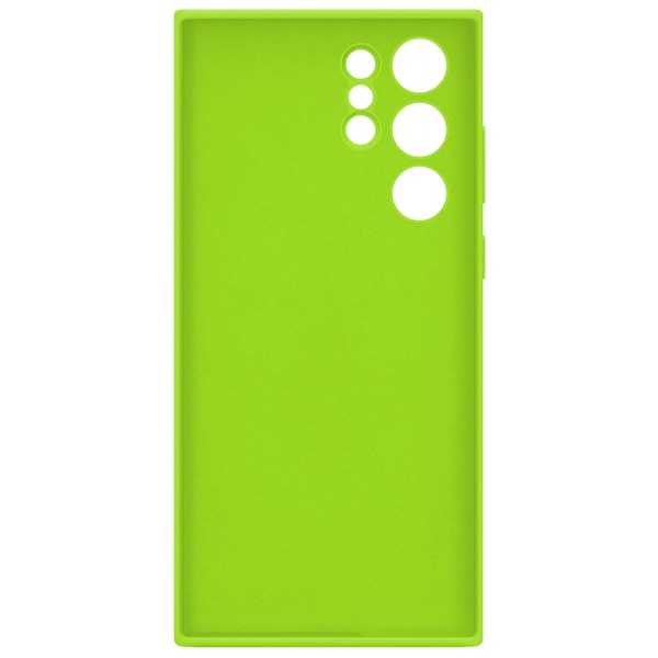 Husa protectie, interior de catifea, compatibila cu Samsung Galaxy S22 Ultra, FONIX BloomShield, silicon, margini ridicate, slim, Verde neon2