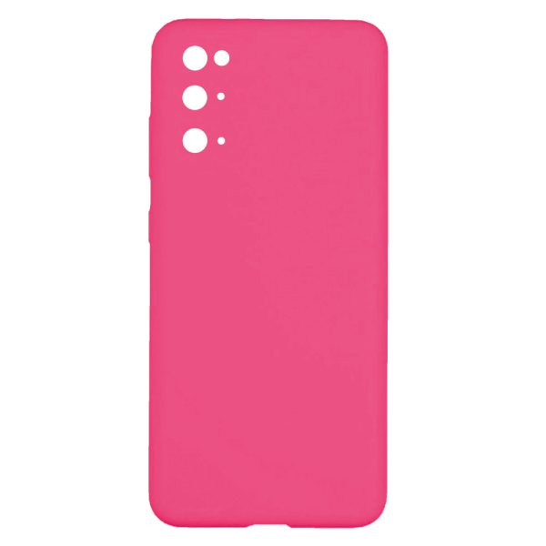 Husa protectie, interior de catifea, compatibila cu Samsung Galaxy S20, FONIX BloomShield, silicon, margini ridicate, slim, Roz neon2