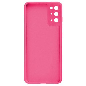 Husa protectie, interior de catifea, compatibila cu Samsung Galaxy S20, FONIX BloomShield, silicon, margini ridicate, slim, Roz neon3