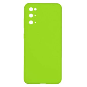 Husa protectie, interior de catifea, compatibila cu Samsung Galaxy S20, FONIX BloomShield, silicon, margini ridicate, slim, Verde neon2