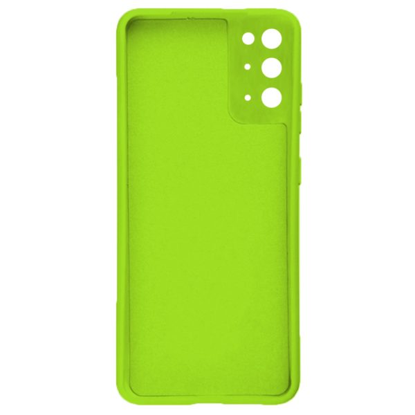 Husa protectie, interior de catifea, compatibila cu Samsung Galaxy S20, FONIX BloomShield, silicon, margini ridicate, slim, Verde neon3