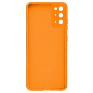 Husa protectie, interior de catifea, compatibila cu Samsung Galaxy S20, FONIX BloomShield, silicon, margini ridicate, slim, Portocaliu neon3