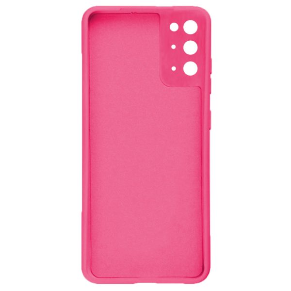 Husa protectie, interior de catifea, compatibila cu Samsung Galaxy S20 Plus, FONIX BloomShield, silicon, margini ridicate, slim, Roz neon3