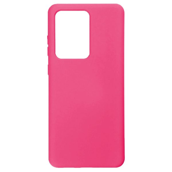 Husa protectie, interior de catifea, compatibila cu Samsung Galaxy S20 Ultra, FONIX BloomShield, silicon, margini ridicate, slim, Roz neon2