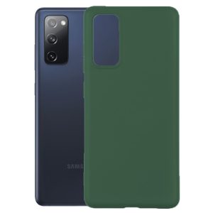 Husa protectie, interior de catifea, compatibila cu Samsung Galaxy S20 FE, FONIX BloomShield, silicon, margini ridicate, slim, Verde inchis