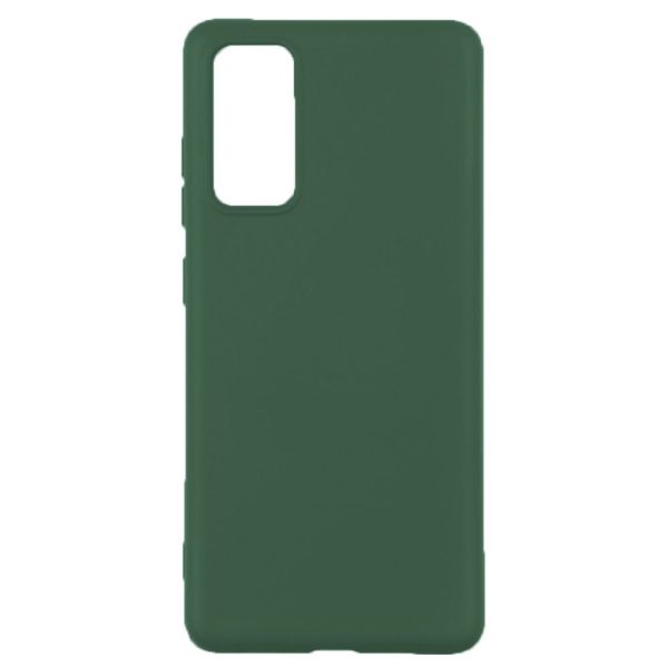 Husa protectie, interior de catifea, compatibila cu Samsung Galaxy S20 FE, FONIX BloomShield, silicon, margini ridicate, slim, Verde inchis2